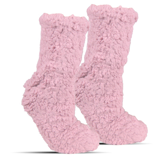 Frostfighter Damen Kuschelsocken mit ABS Sohle (1x Paar) Hüttensocken Wintersocken mit Anti Rutsch Noppen